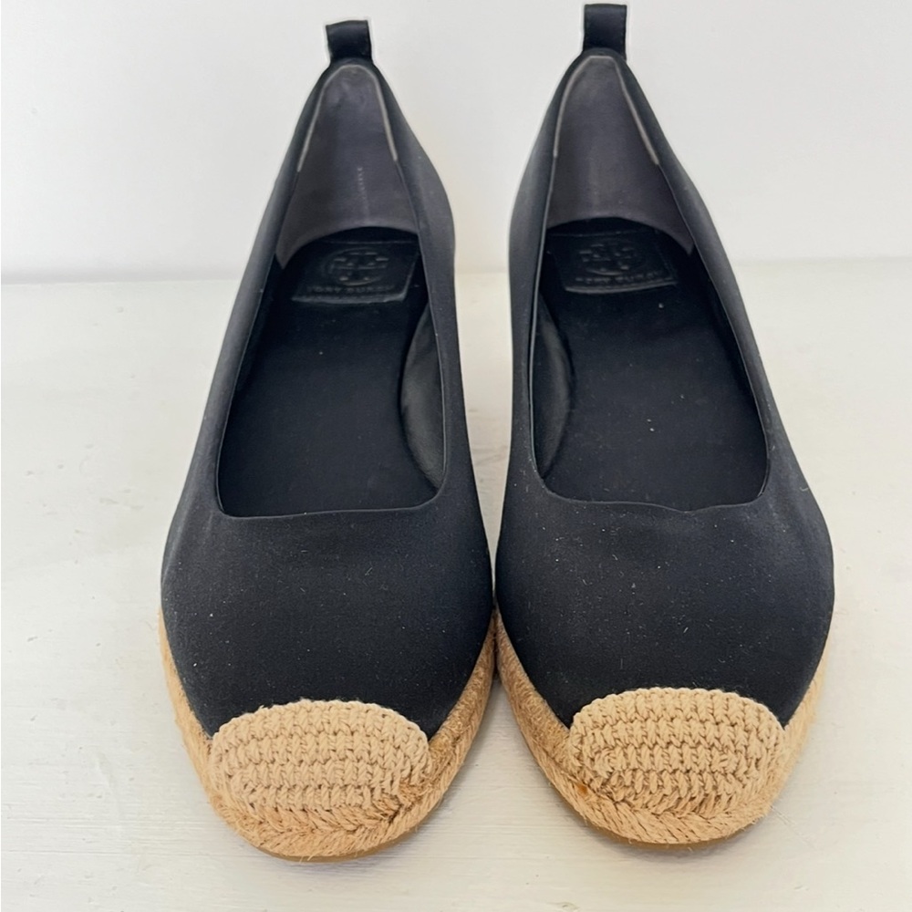Tory Burch Black and Tan Espadrille Flats - Picture 6 of 8